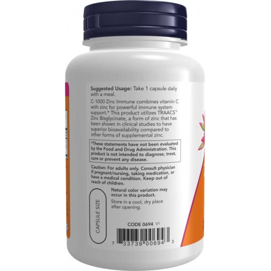 Vitamina C-1000 Zinc Immune - 90 Capsule vegetale